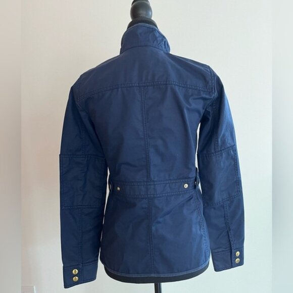 J. CREW Downtown Field Cotton Jacket Zip Snaps Front Utility Military Style - Picture 7 of 14